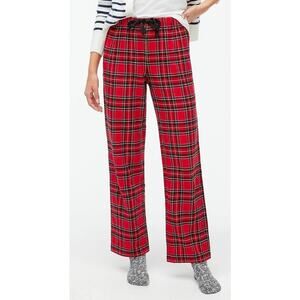J. Crew NWT Red Black Plaid Yarn-Dyed Flannel Pajama Pants Lounge Womens Size M